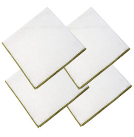 Set 4 Servilletas Lino filo dorado