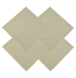 Set 4 Servilletas Lino Arena Filo Beige